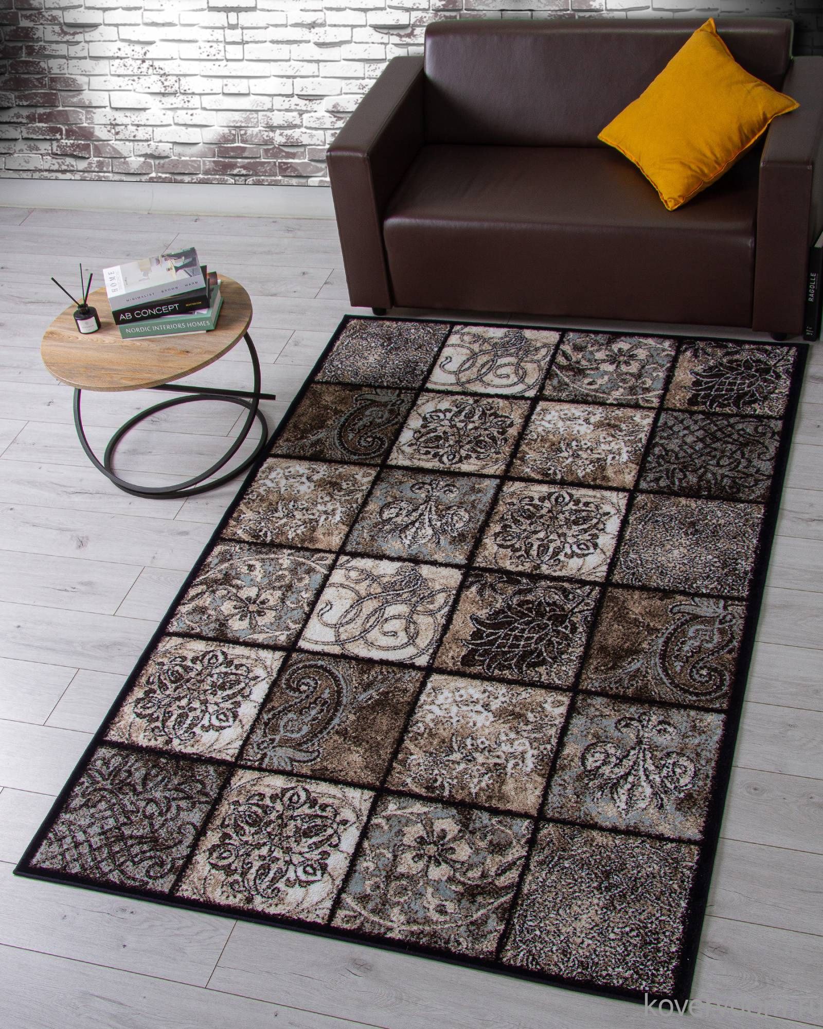 Ковер VALENCIA ДЕЛЮКС D328 BROWN / КОРИЧНЕВЫЙ