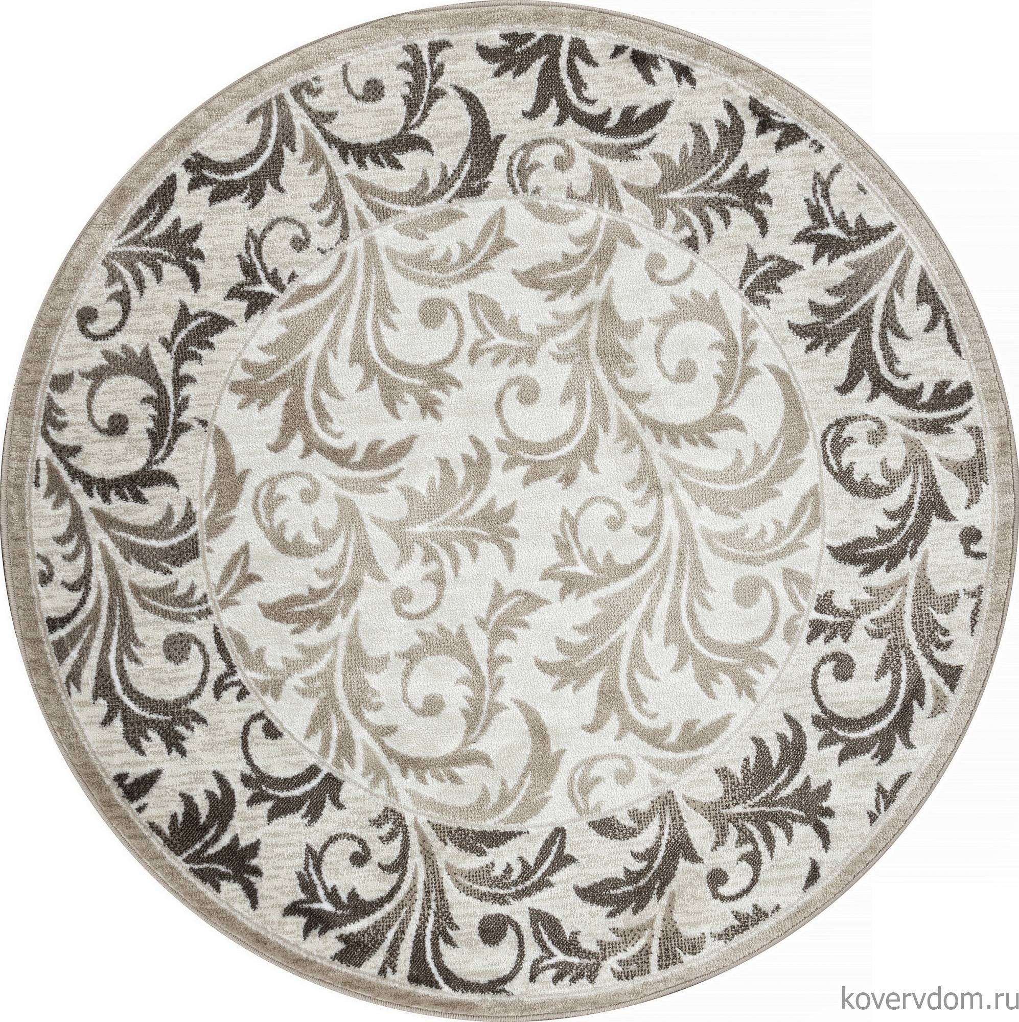 Ковер LUXE L011 CREAM-BROWN Круг Ковер LUXE L011 CREAM-BROWN Круг