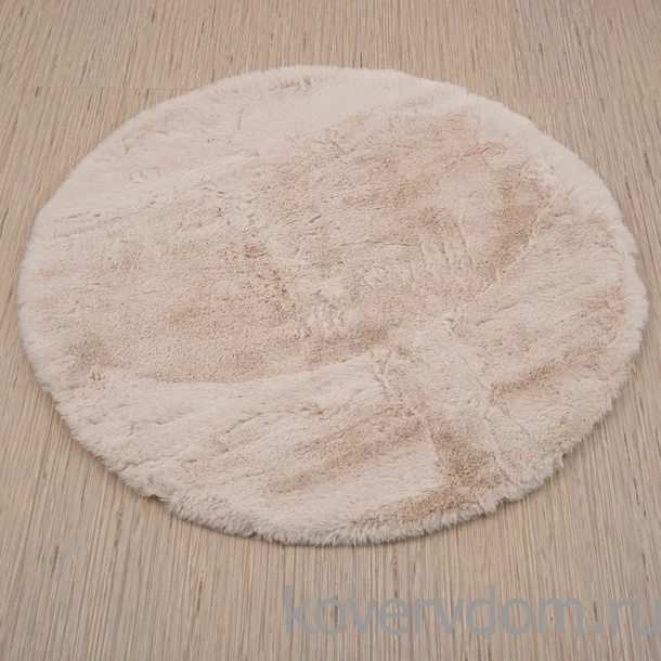 Ковер из искусственного меха Krolik 1000A T2408_BEIGE круг