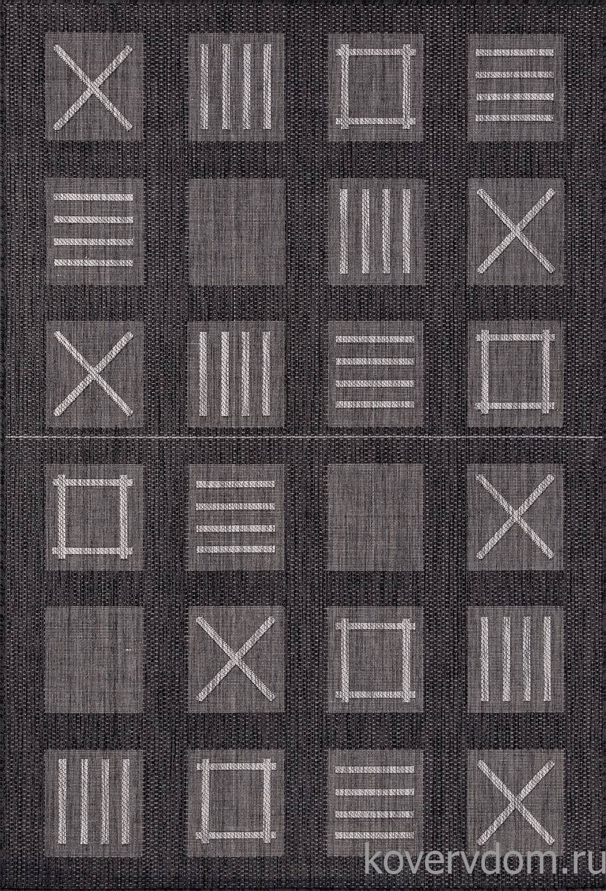 Ковер циновка VEGAS S003 BLACK-GRAY