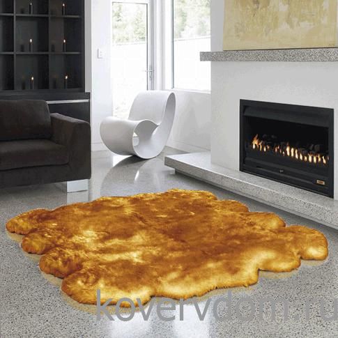 Овчина высокоплотная (накидка/ковер) ВОСЬМЕРНАЯ закат