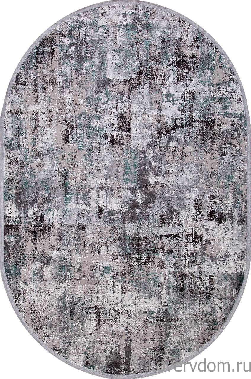 Ковер ROXANNE 17134 L.GREY / D.GREY Овал