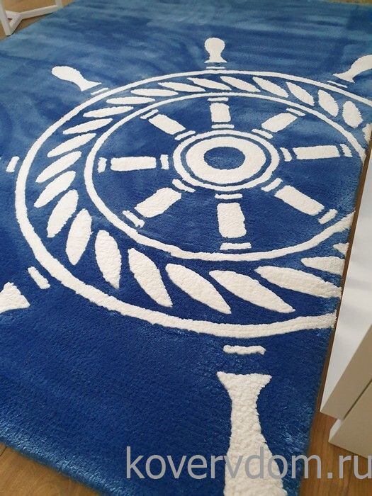 Ковер ручной работы Морской MARINE WHEEL