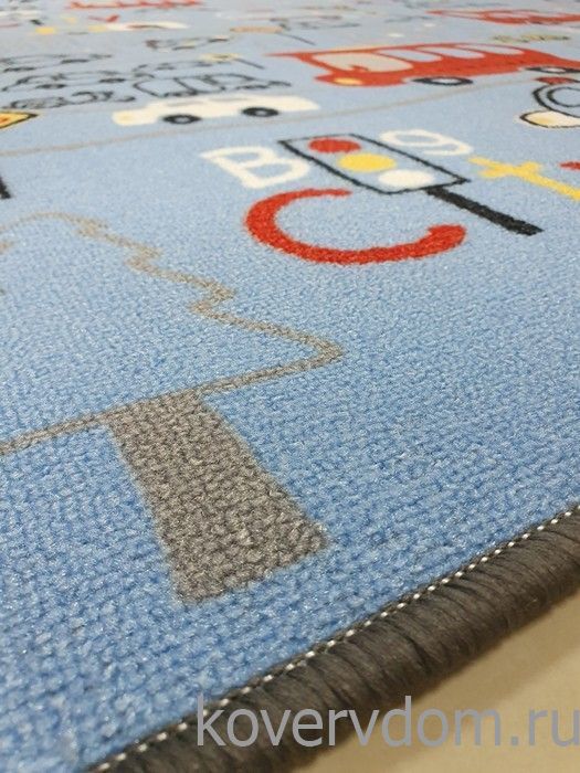Детский ковер-палас Весёлый Городок синий