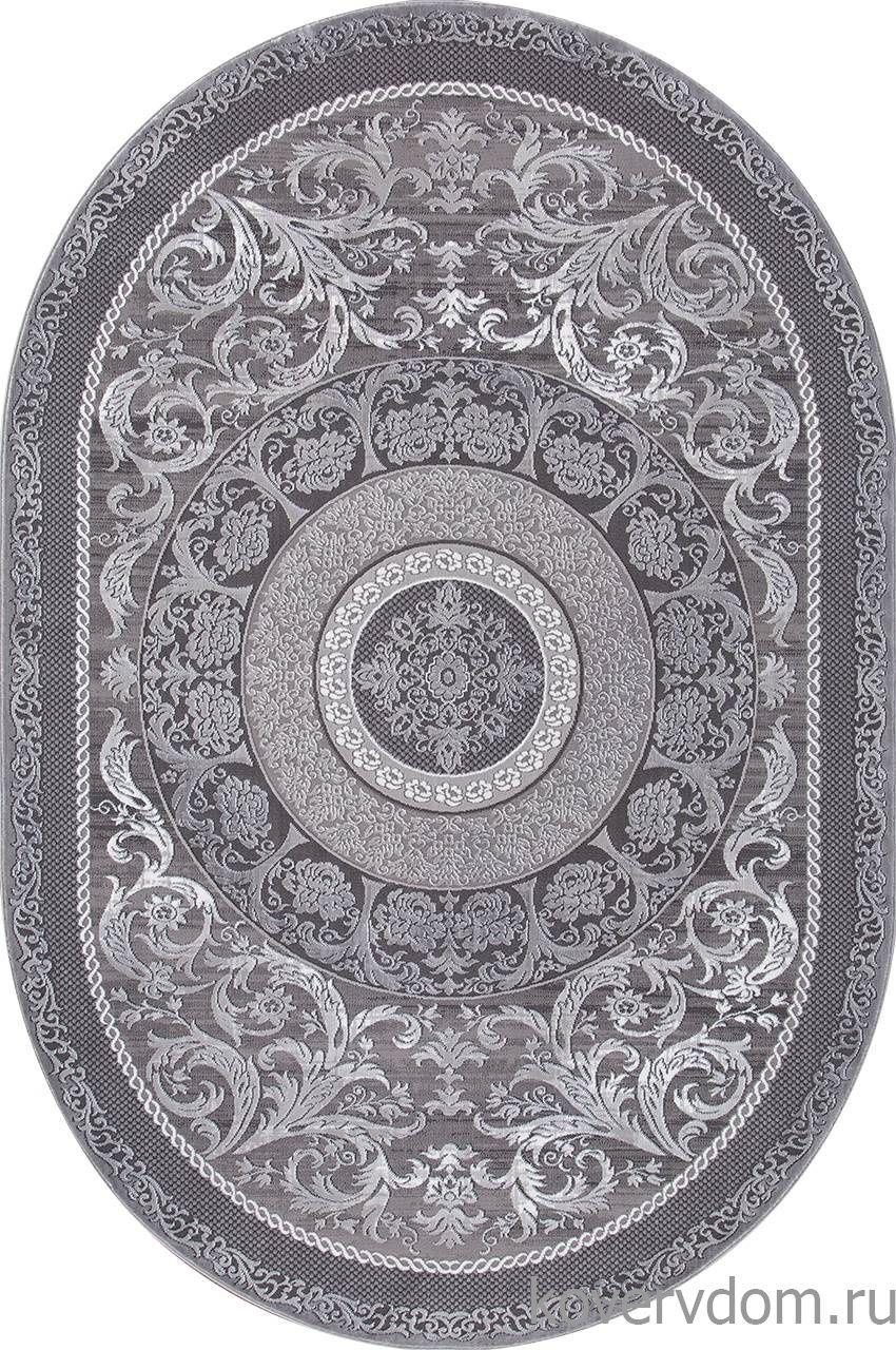 Ковер QUANTUM 03006G GREY / GREY Овал
