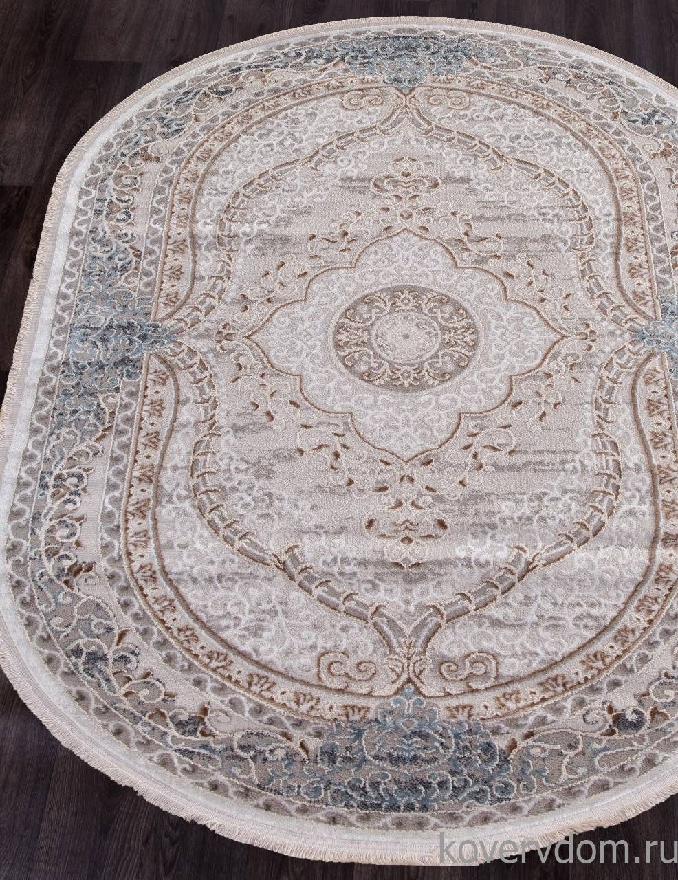 Ковер RODOS 7439A L.BLUE / CREAM Овал Ковер RODOS 7439A L.BLUE / CREAM Овал
